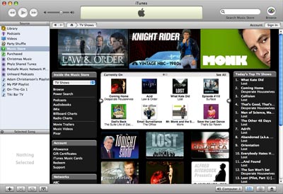 itunes tv section