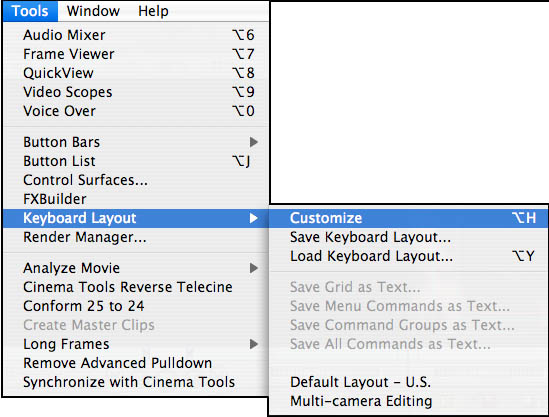 Selecting the Keyboard Layout Tool