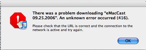 iTune 416 Error