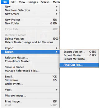 Select Export from the File Menu.